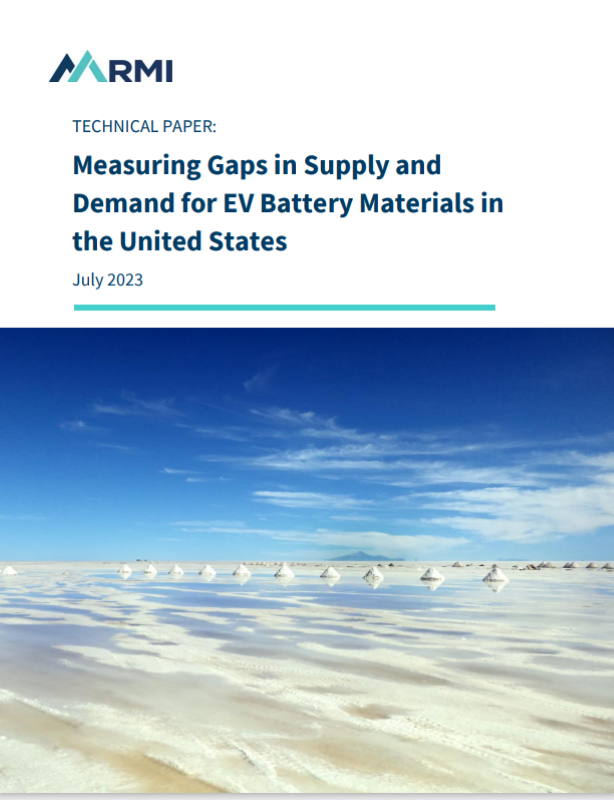 Measuring Gaps In Supply And Demand For EV Battery Materials In The