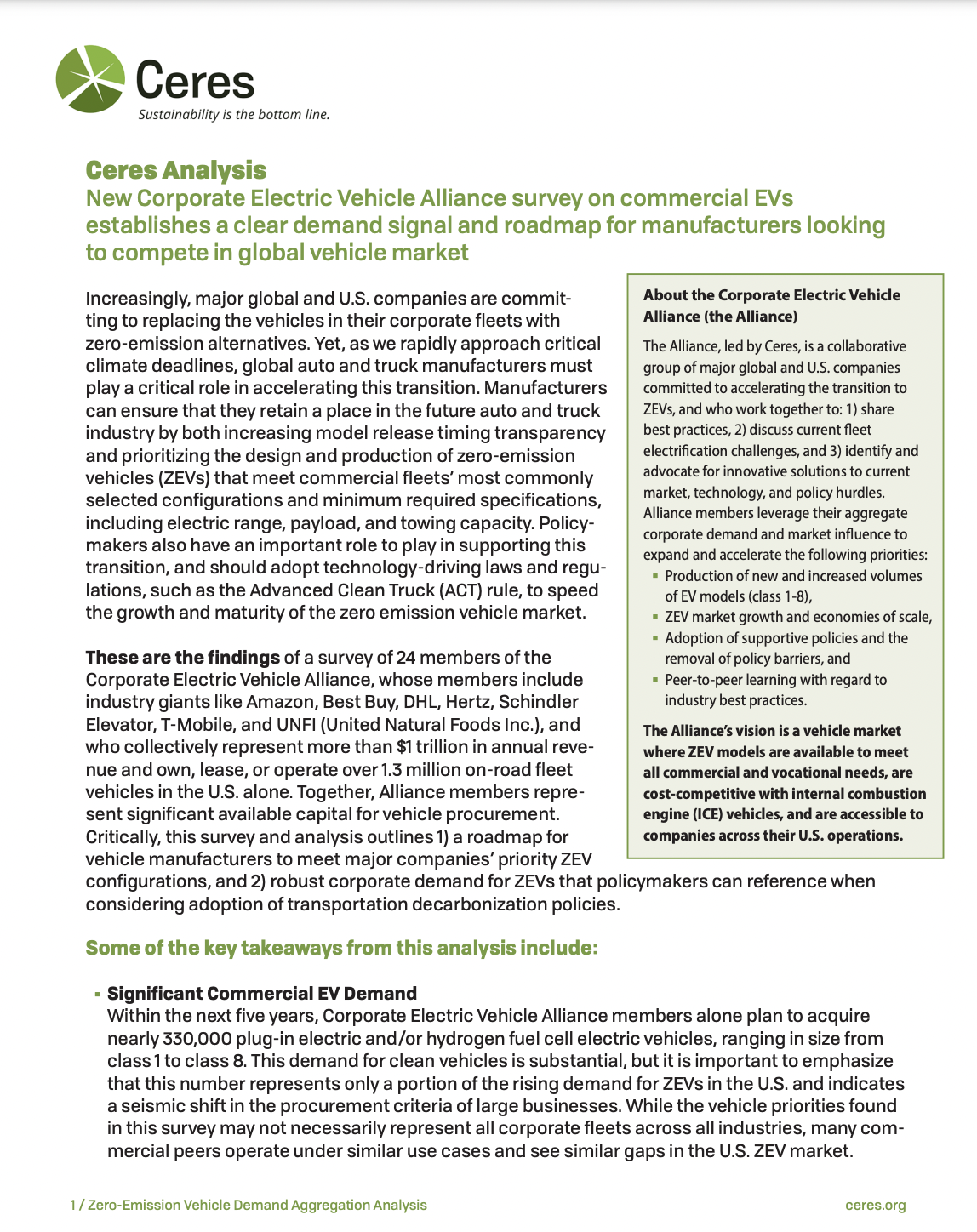 Corporate Electric Vehicle Alliance Survey Analysis Atlas EV Hub